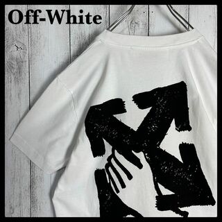 オフホワイト(OFF-WHITE)の【人気デザイン】オフホワイト☆クロスアロー入りTシャツ 現行 定番カラー(Tシャツ/カットソー(半袖/袖なし))