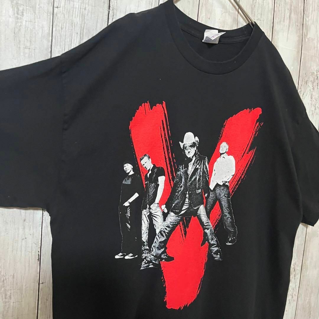 MUSIC TEE(ミュージックティー)のUSA製ヴィンテージ古着ロックバンドU2 VERTIGOバックプリント XL黒 メンズのトップス(Tシャツ/カットソー(半袖/袖なし))の商品写真