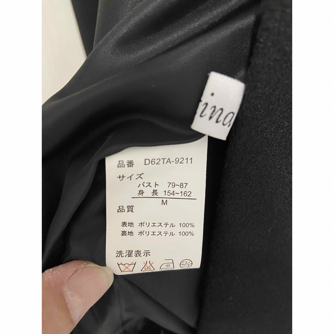 チェスターコート ブラック Mサイズ レディースのジャケット/アウター(チェスターコート)の商品写真