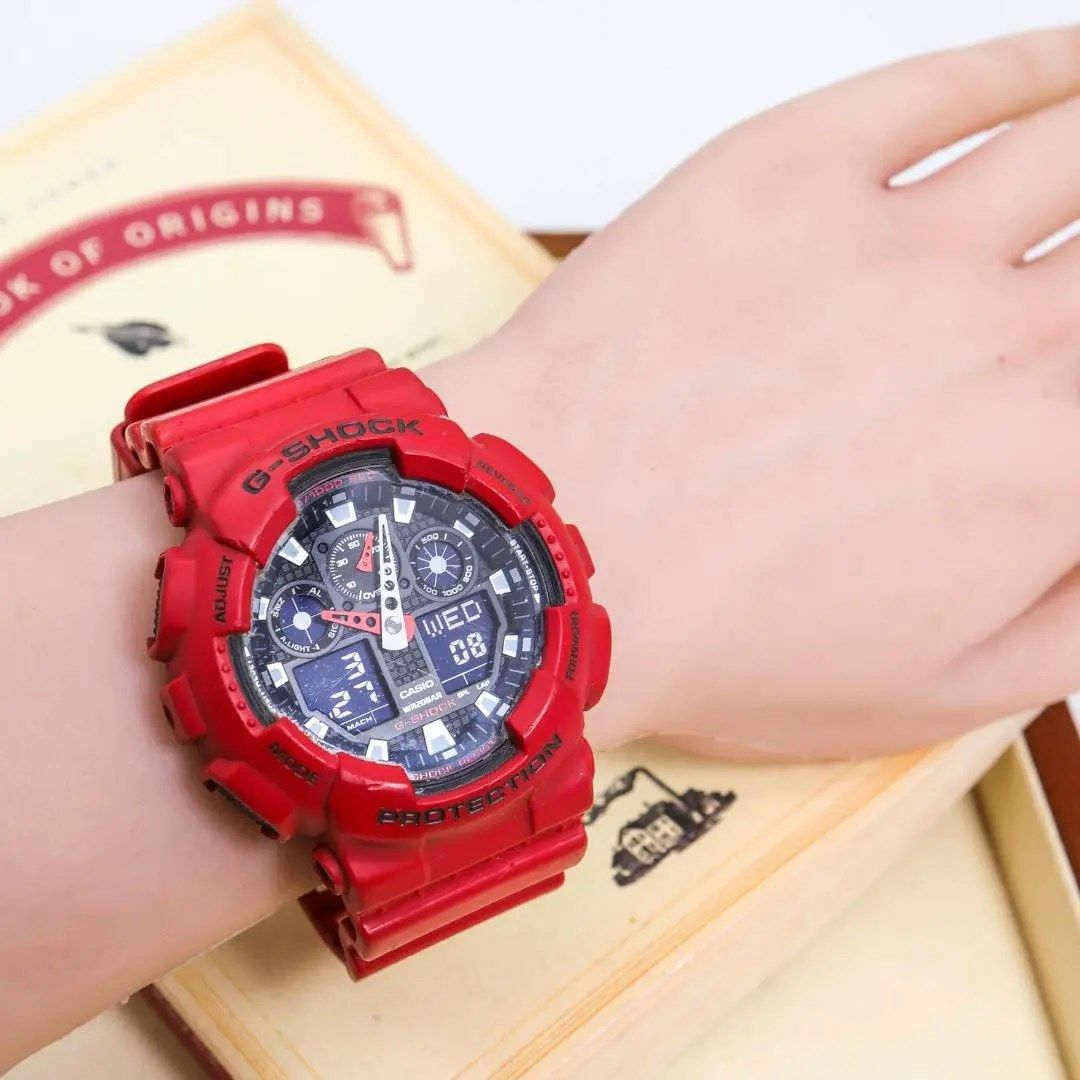 G-SHOCK(ジーショック)の《人気》G-SHOCK 腕時計 レッド アナデジ ライト メンズ QZ マットj メンズの時計(腕時計(デジタル))の商品写真