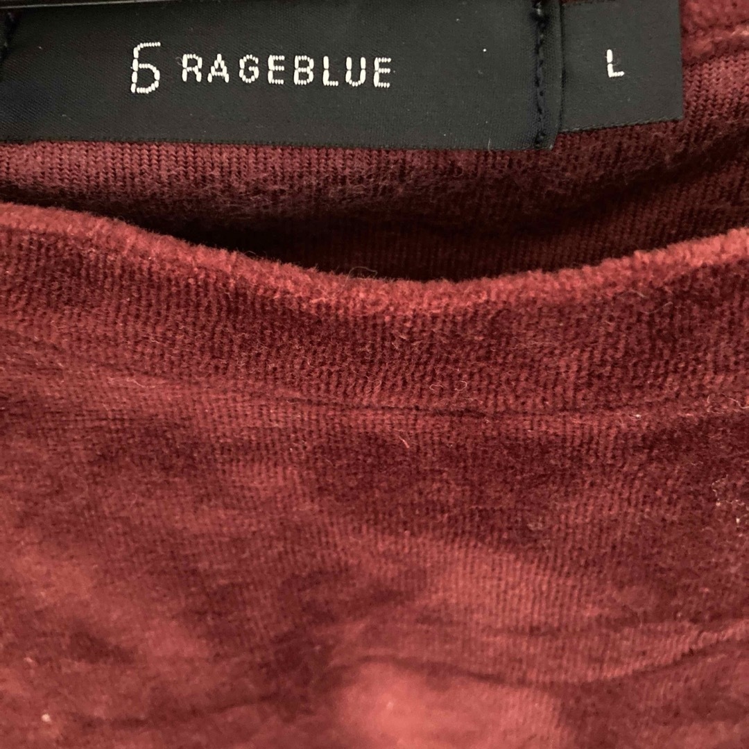 RAGEBLUE ベロア トップス ワインレッド ボルドー レディースのトップス(カットソー(長袖/七分))の商品写真