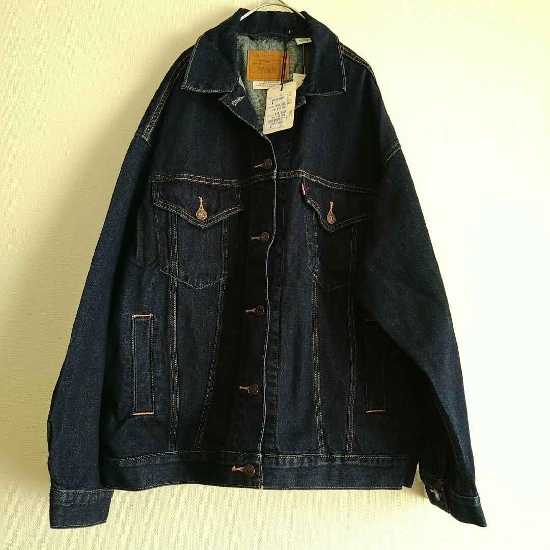 Levi's(リーバイス)の新品 Levi's リーバイス トラッカージャケット M ダークインディゴブルー レディースのジャケット/アウター(Gジャン/デニムジャケット)の商品写真