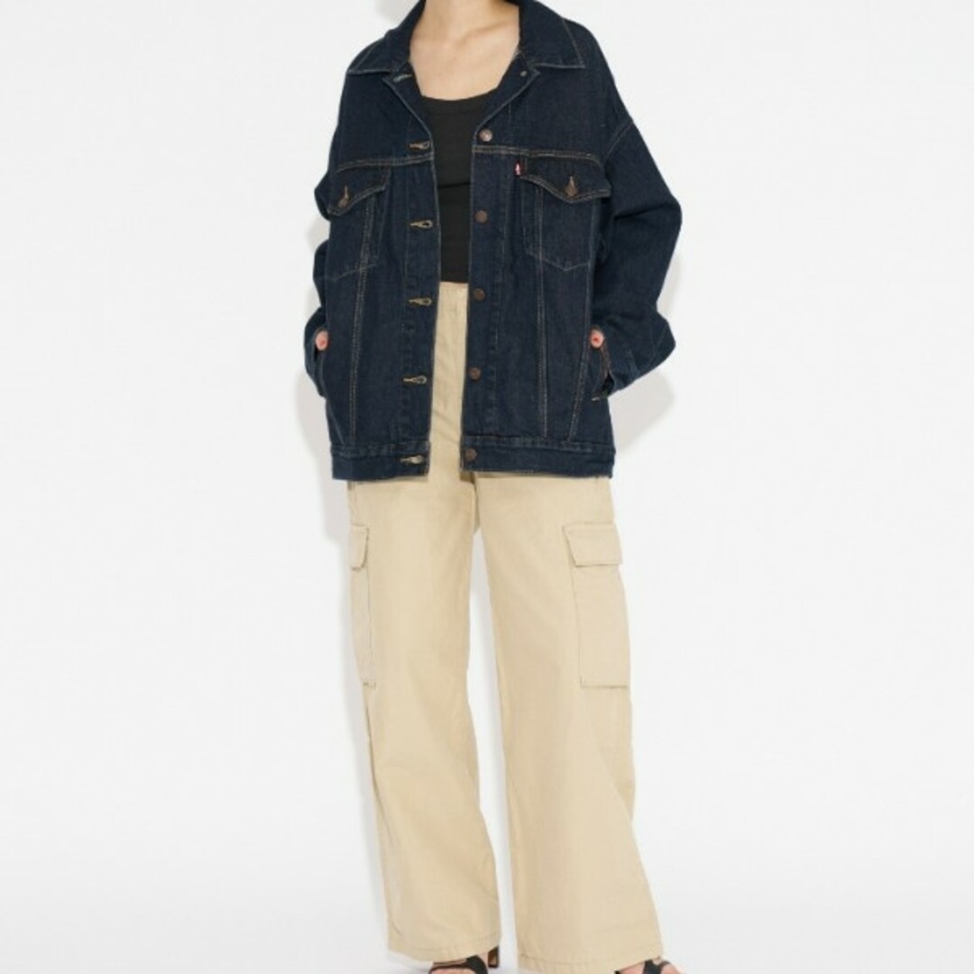 Levi's(リーバイス)の新品 Levi's リーバイス トラッカージャケット M ダークインディゴブルー レディースのジャケット/アウター(Gジャン/デニムジャケット)の商品写真