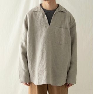 nest Robe - nest robe confect ブラックヘンプ　スキッパーシャツ　リネン