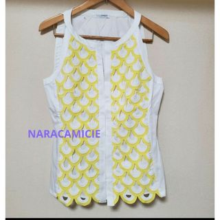 NARACAMICIE - 【NARACAMICIE】ノースリーブ刺繍ブラウス☆イタリア製