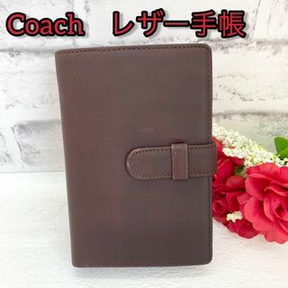 COACH - 【未使用品】COACH コーチ レザー手帳 ダークブラウン