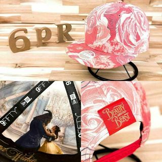 ニューエラー(NEW ERA)の激レア【ニューエラ×ディズニー】限定コラボ 美女と野獣 バラ キャップ ピンク(キャップ)