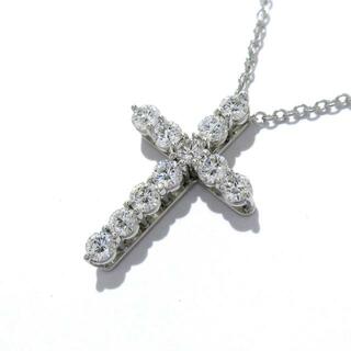 ティファニー(Tiffany & Co.)のTIFFANY&Co.(ティファニー) ネックレス美品  クロスペンダント (スモール) Pt950×ダイヤモンド 11Pダイヤ(ネックレス)