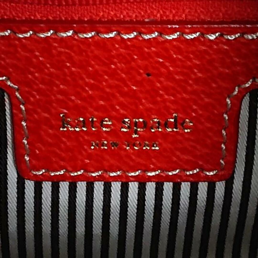 kate spade new york(ケイトスペードニューヨーク)のKate spade(ケイトスペード) ハンドバッグ - PXRU0302 白×レッド 編み込み ラバー×レザー レディースのバッグ(ハンドバッグ)の商品写真