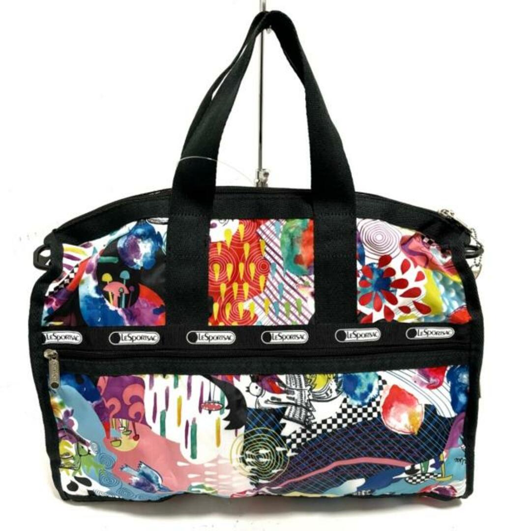 LeSportsac(レスポートサック)のLESPORTSAC(レスポートサック) ボストンバッグ美品  - 黒×ブルー×マルチ 本体ロックあり レスポナイロン レディースのバッグ(ボストンバッグ)の商品写真