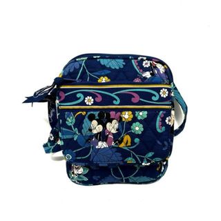 ヴェラブラッドリー(Vera Bradley)のVera Bradley(ベラブラッドリー) ショルダーバッグ美品  - ネイビー×ライトブルー×マルチ キルティング/ミッキーマウス/ミニーマウス/Disneyコラボ コットン(ショルダーバッグ)