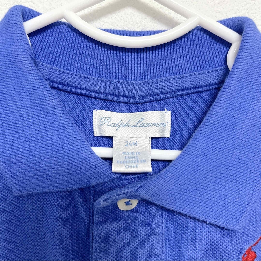 POLO RALPH LAUREN(ポロラルフローレン)のポロ ラルフローレン　ポロシャツ　90 ブルー　青　ビッグポニー　男の子　半袖 キッズ/ベビー/マタニティのキッズ服男の子用(90cm~)(Tシャツ/カットソー)の商品写真