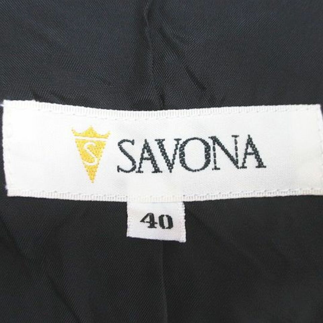 other(アザー)のSAVONA ジャケット 薄手 40 黒系 ブラック ジップアップ 肩パット  メンズのジャケット/アウター(ブルゾン)の商品写真