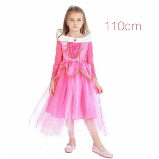 オーロラ姫　子供プリンセス　ドレス　可愛い　ハロウィン　110cm(ドレス/フォーマル)