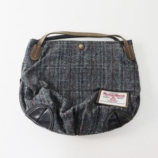 ハリスツイード(Harris Tweed)のリリー LILY ハリスツイード生地 使用 レザー切替 ハンドバッグ /グレー トートバッグ【2400013810692】(ハンドバッグ)