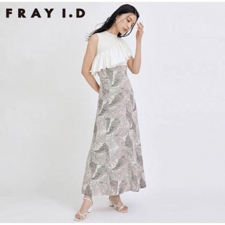 フレイアイディー(FRAY I.D)のFRAY I.D  リーフジャガードナロースカート(ロングスカート)