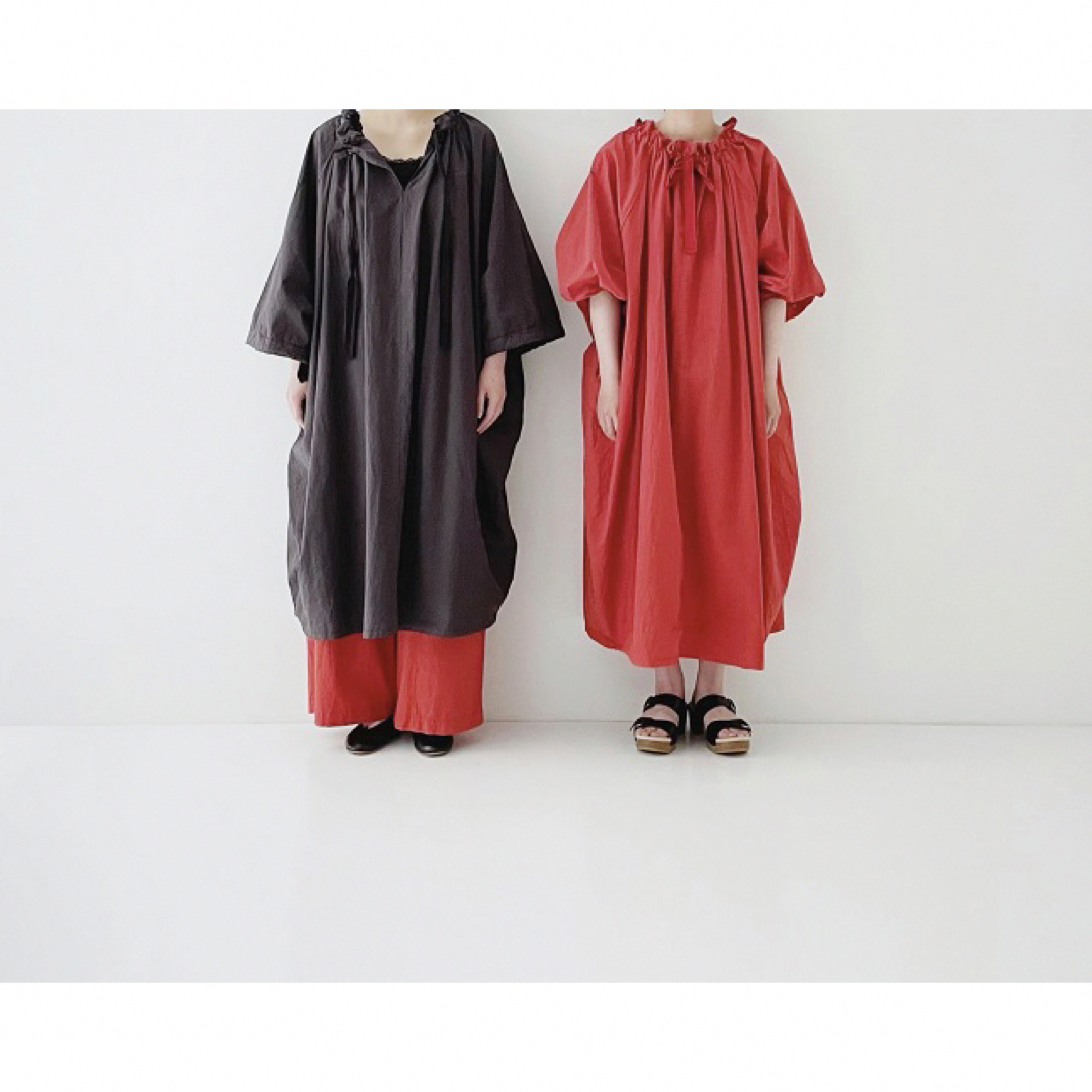 nest Robe(ネストローブ)のnest Robe ネストローブ / コットンラミーボリュームワンピース レディースのワンピース(ロングワンピース/マキシワンピース)の商品写真