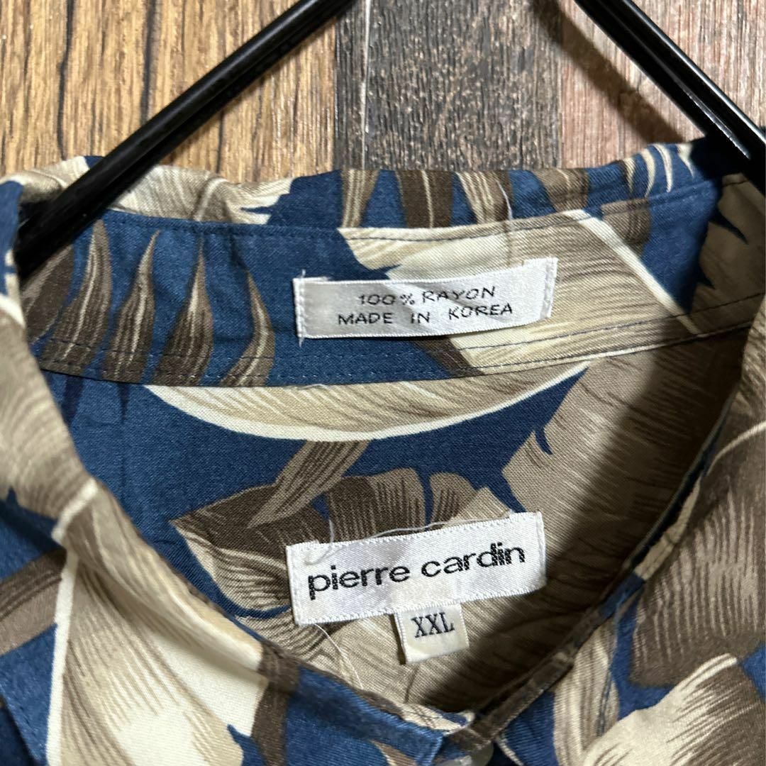 pierre cardin(ピエールカルダン)のピエールカルダン アロハシャツ ハワイアン ブルー XXL 総柄 USA古着 メンズのトップス(シャツ)の商品写真