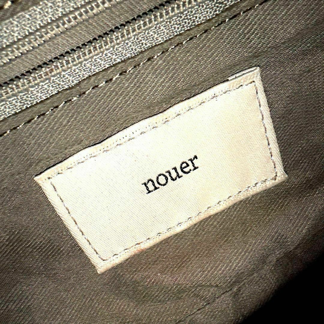 nouer(ヌエール)の【ヌエール】レザー 2way ショルダーバッグ ボディバッグ 黒×オレンジ レディースのバッグ(ショルダーバッグ)の商品写真
