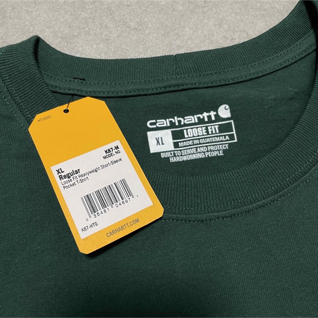 carhartt(カーハート)の新品 カーハート ビッグ ポケット Tシャツ モスグリーン XL f574 メンズのトップス(Tシャツ/カットソー(半袖/袖なし))の商品写真