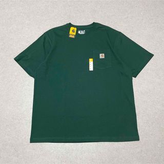 カーハート(carhartt)の新品 カーハート ビッグ ポケット Tシャツ モスグリーン XL f574(Tシャツ/カットソー(半袖/袖なし))