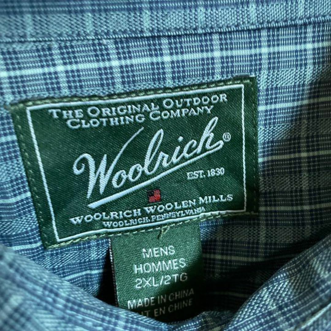 WOOLRICH(ウールリッチ)のウールリッチ チェック ビッグサイズ 2XL USA古着 90s ロゴ メンズ メンズのトップス(シャツ)の商品写真