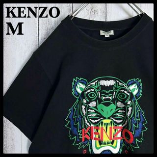 ケンゾー(KENZO)の【定番ブラック】ケンゾー☆タイガーロゴ入りTシャツ ビッグロゴ プリント(Tシャツ/カットソー(半袖/袖なし))