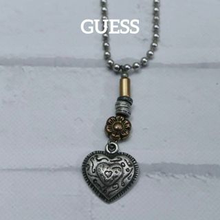 ゲス(GUESS)の【匿名配送】GUESS ゲス ネックレス シルバー ハート(ネックレス)