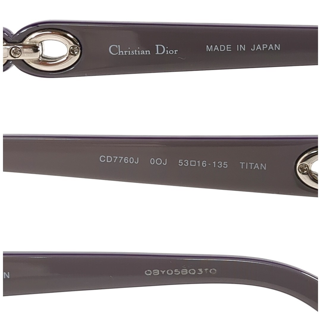 Christian Dior(クリスチャンディオール)のChristian Dior メガネフレーム 日本製 CD7760J 0OJ レディースのファッション小物(サングラス/メガネ)の商品写真