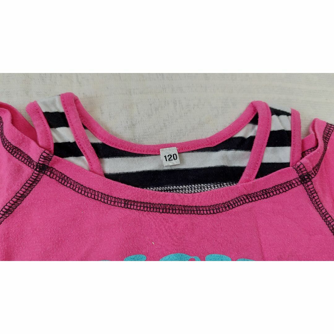 120ｃｍ ピンクのロンT キッズ/ベビー/マタニティのキッズ服女の子用(90cm~)(Tシャツ/カットソー)の商品写真