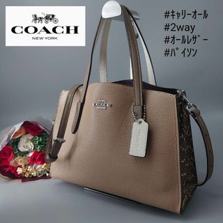 コーチ(COACH)のコーチ 2way チャーリー キャリーオール 28 スネークスキン レザー(ショルダーバッグ)