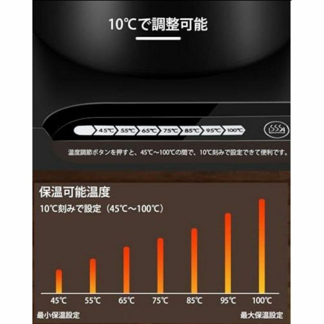 電気ケトル コーヒー ドリップケトル 1.0L 1200W コーヒーポット スマホ/家電/カメラの生活家電(電気ケトル)の商品写真