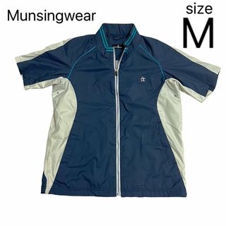 マンシングウェア(Munsingwear)のマンシングウェア ゴルフ　半袖ジャケット M ネイビー 防風 ハーフスリーブ(ウエア)