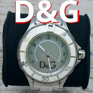 ドルチェアンドガッバーナ(DOLCE&GABBANA)の動作品　ドルチェ＆ガッバーナ　シルバー　ホワイト　腕時計　ドルガバ　定価11万円(腕時計)