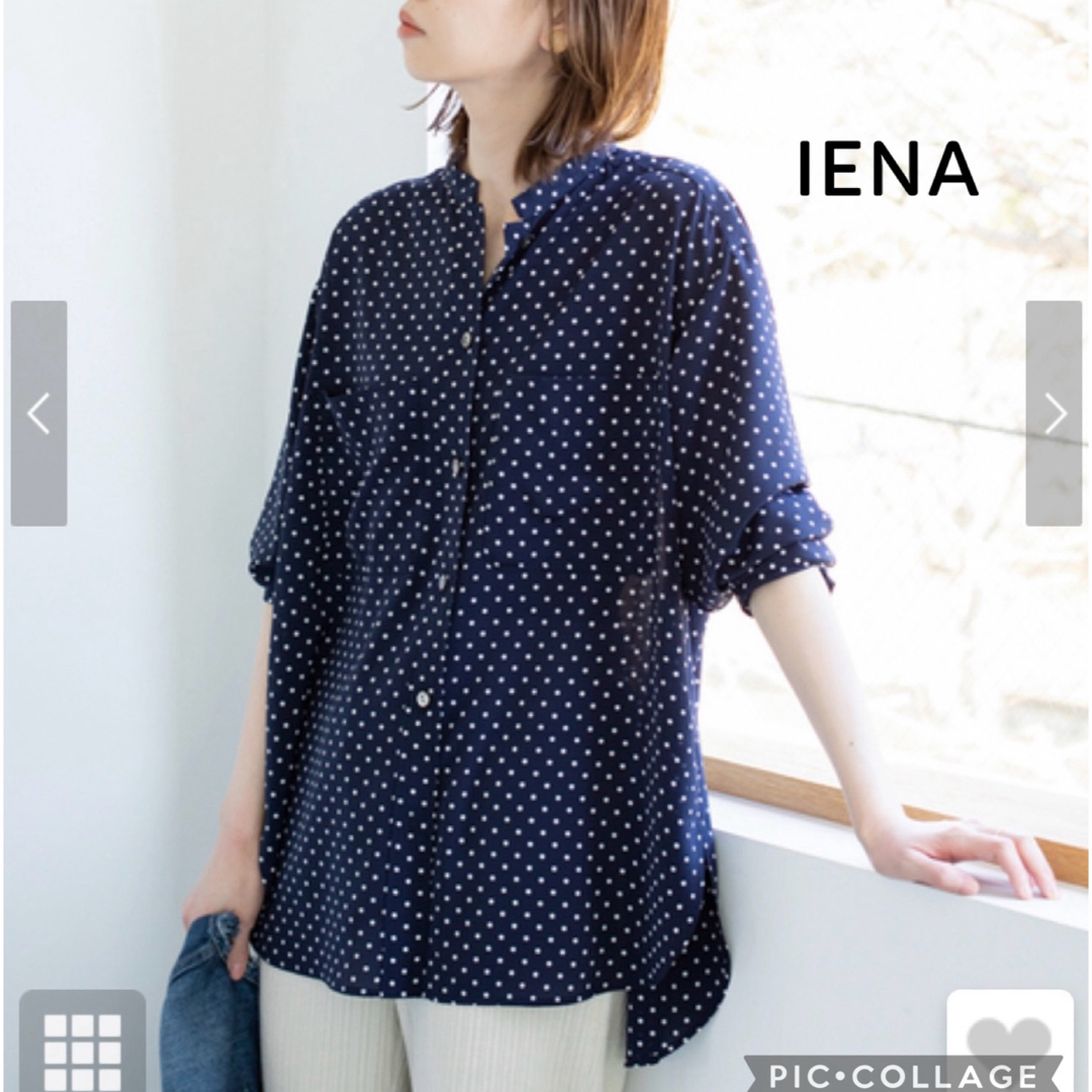 IENA(イエナ)の★専用★  IENA イエナ　ドットポケットシャツ レディースのトップス(シャツ/ブラウス(長袖/七分))の商品写真