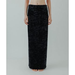 アダムエロぺ(Adam et Rope')の新品【yo BIOTOP】Velor long tight skirt(ロングスカート)