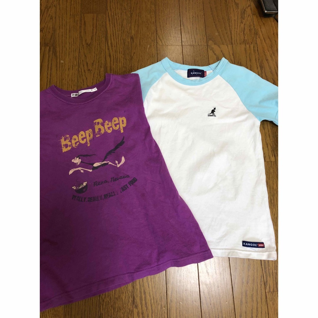 UNIQLO(ユニクロ)のKANGOL UNIQLO Tシャツ　2枚 キッズ/ベビー/マタニティのキッズ服男の子用(90cm~)(Tシャツ/カットソー)の商品写真