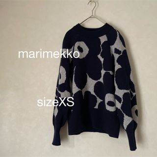 マリメッコ(marimekko)のマリメッコ ニットセーター プルオーバー ネイビー XS marimekko(ニット/セーター)