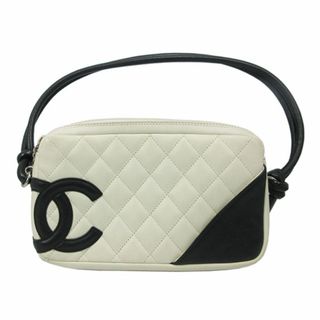 シャネル(CHANEL)の【CHANEL】シャネル　ポーチ　アクセサリーポーチ　カンボンライン　White×Black　中古ランクB(ポーチ)