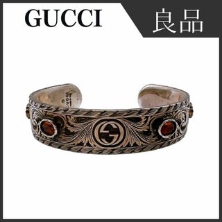 グッチ(Gucci)のグッチ 925 ラインストーン キャットヘッド バングル メンズ アクセサリー(バングル/リストバンド)