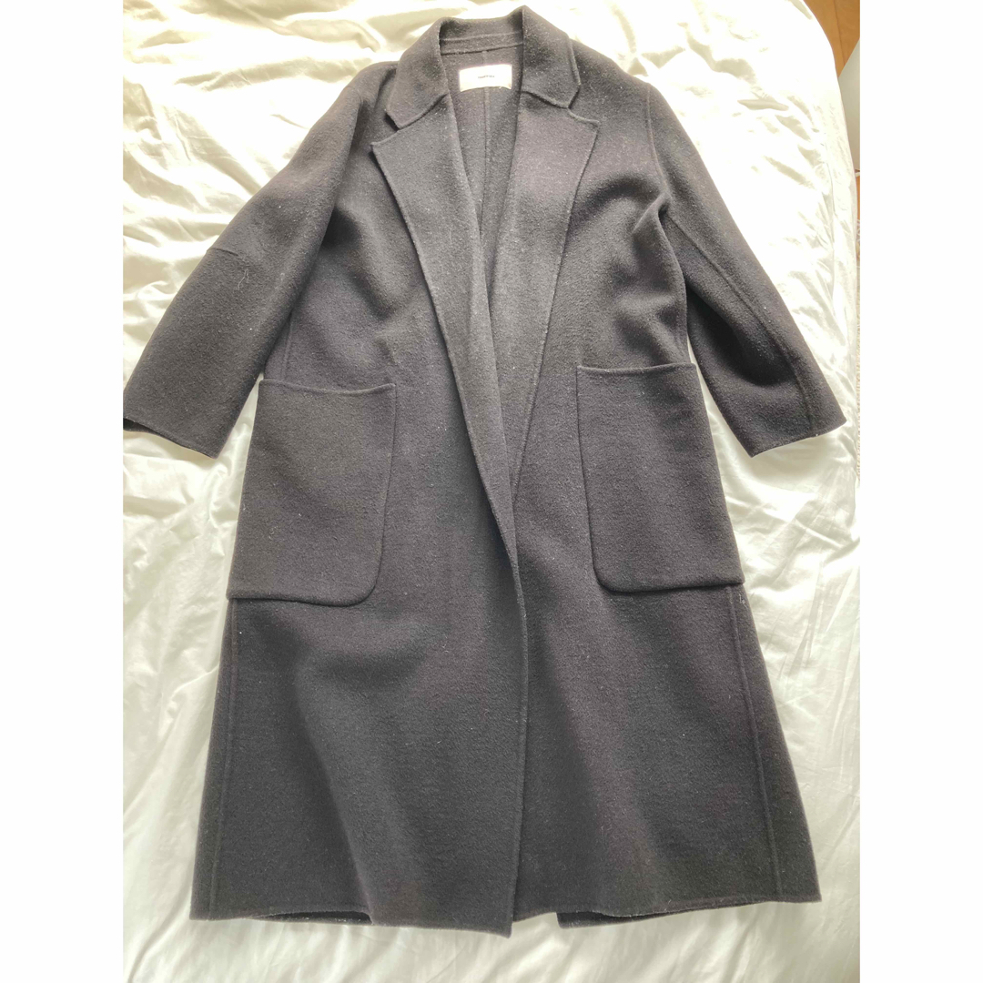 TODAYFUL(トゥデイフル)のtodayful ウールオーバーコート　黒 レディースのジャケット/アウター(ロングコート)の商品写真