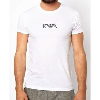 【新品】EMPORIO ARMANI／ホワイト クルーネック Tシャツ XL