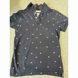 エイチアンドエム(H&M)の星柄ポロシャツ　ネイビー　130(Tシャツ/カットソー)
