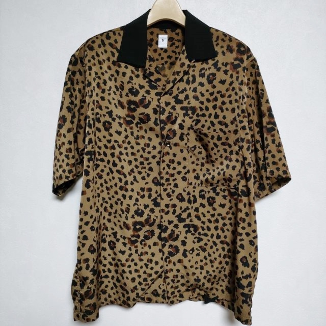 LA BOUCLE レオパード ボーリングシャツ 半袖シャツ ブラウン ブラック メンズ ラブークル【中古】4-0404S∞ メンズのトップス(シャツ)の商品写真