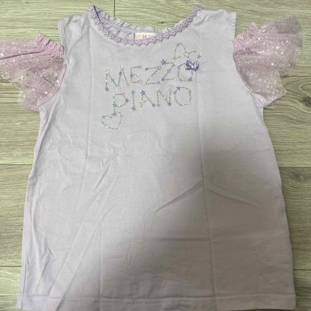 mezzo piano(メゾピアノ)の美品　メゾピアノ　半袖　トップス キッズ/ベビー/マタニティのキッズ服女の子用(90cm~)(Tシャツ/カットソー)の商品写真