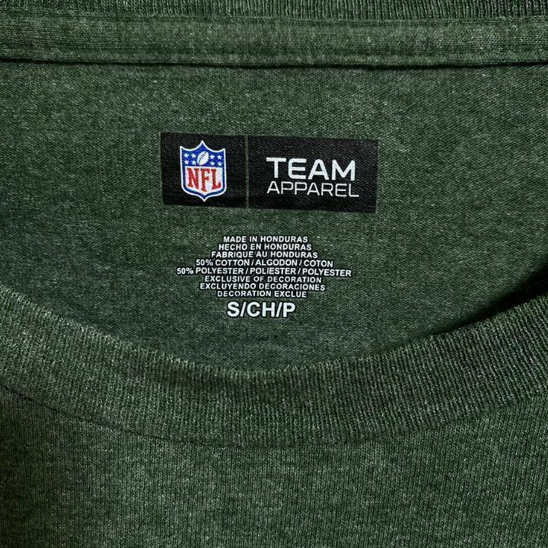 NFL フットボール プリント ロンT S カーキ色 古着 カットソー メンズのトップス(Tシャツ/カットソー(七分/長袖))の商品写真