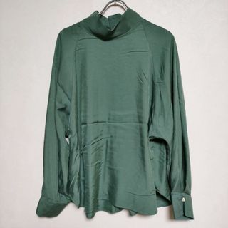 UNITED ARROWS green label relaxing - green label relaxing UNITED ARROWS ハイネック タック ブラウス シャツ グリーン レディース グリーンレーベルリラクシング【中古】4-0404M∞