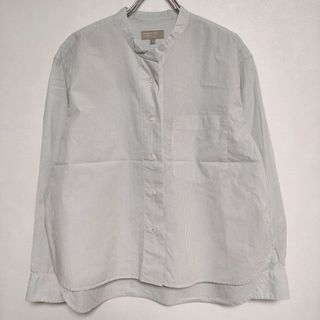 MARGARET HOWELL - MARGARET HOWELL 578-1153011 SUPERFINE COTTON STRIPE ブラウス シャツ 21SS ライトグリーン レディース マーガレットハウエル【中古】4-0404M∞