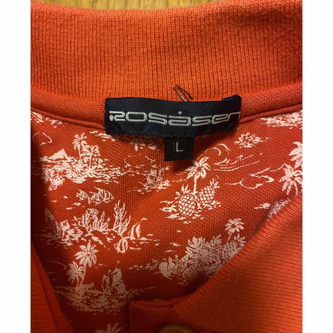 ROSASEN(ロサーゼン)のロサーセン ゴルフウェア レディース ポロシャツ ノースリーブ 赤  サイズL スポーツ/アウトドアのゴルフ(ウエア)の商品写真