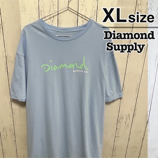 DIAMOND SUPPLY CO.　Tシャツ　XL　ライトブルー　水色　古着(Tシャツ/カットソー(半袖/袖なし))